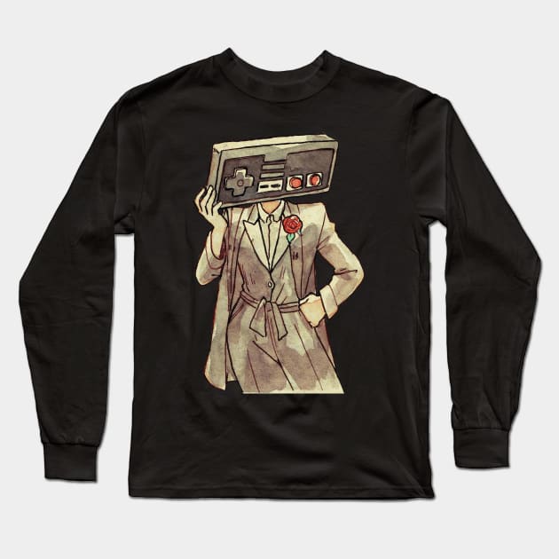 Objecthead 1 Long Sleeve T-Shirt by Schpog